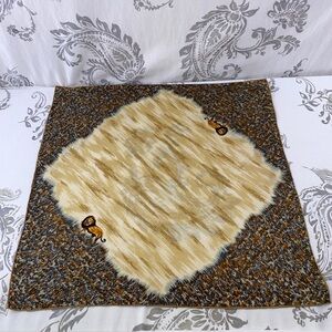 Vntg Lion Silk Scarf 1960s‎ Made In Japan BAAR & BEARDS